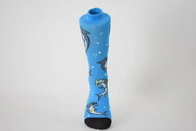 Men's Crew Socks Vacation Shark Shoe Size 6-12.5 • $9.99
