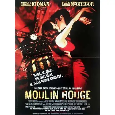 MOULIN ROUGE Movie Poster   - 15x21 In. - 2001 - Baz Luhrmann Nicole Kidman • $33.99
