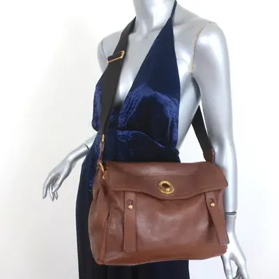 $630 • Buy Yves Saint Laurent Muse Two Messenger Bag Brown Leather Medium Shoulder Bag
