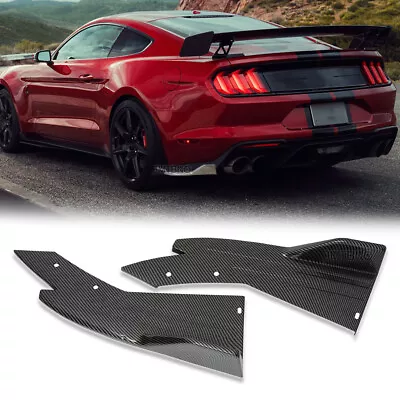 For Ford Mustang GT Shebly Rear Bumper Lip Splitter Diffuser Canard Carbon Fiber • $49.05