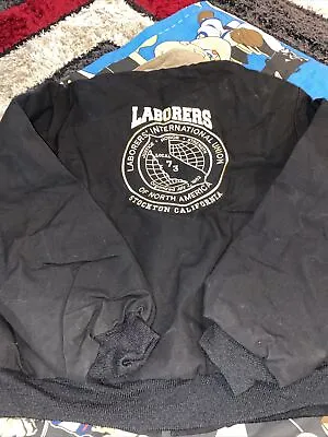 Vtg Laborers International Union Work Jacket Stockton California Local 73 Usa L • $44.99