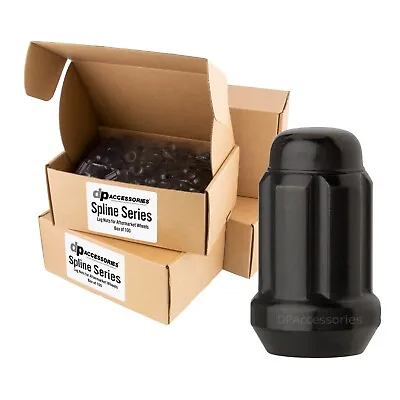 Black 1/2-20 Closed End Spline Tuner Lug Nuts - Bulk Case Of 400 Lug Nuts • $308