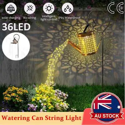 Solar LED Watering Can String Light Outdoor Shower Garden Decor Lamp Waterproof • $16.95