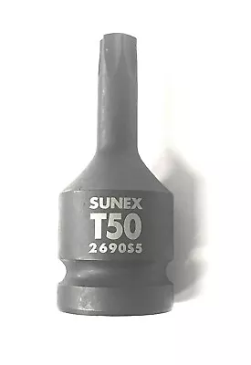 Sunex 2690S5 T50 - 1/2  Drive Internal Star Male Impact Socket Tools New • $8.97