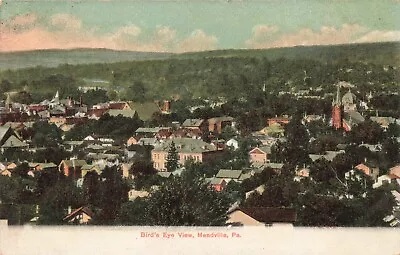 Birdseye View Of Town Meadville Pennsylvania PA C1905 Postcard • $9.95