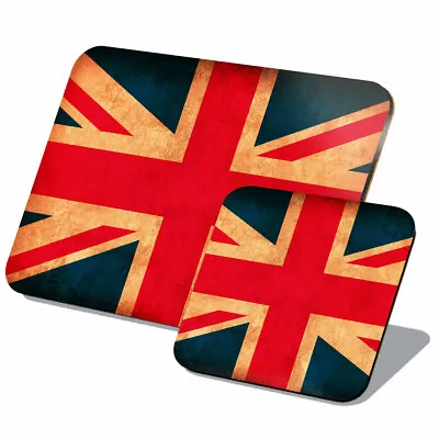 1x Cork Placemat & Coaster Set - Rustic Union Jack Flag Britain #14367 • £14.99