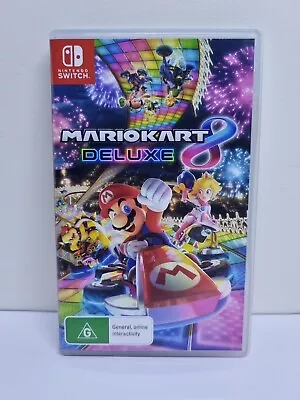 Mario Kart 8 Deluxe - Nintendo Switch Game - Like New - Free Postage! • $58