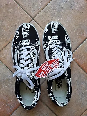 NEW Unisex VANS Logo Mix Black True White Old Skool Design Sz 9 Men / 10.5 Wmn • $90