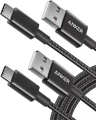 $37.89 • Buy USB C Cable, Anker [2-Pack, 6 Ft] Type C Charger Premium Nylon USB Cable, USB A 
