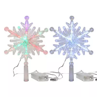 Snowflake Tree Topper Light Decorative Rechargeable Christmas Tree Topper  • $21.20