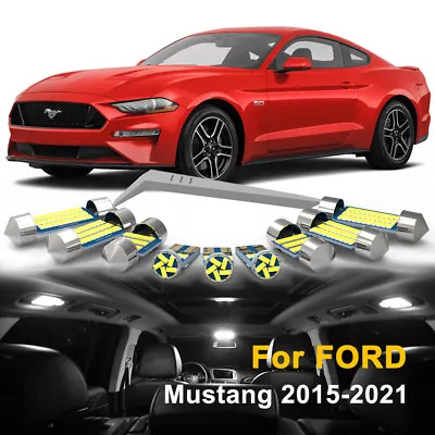 12X White LED Interior Map Lights For FORD Mustang 2015-2022 Package Kit +TOOL • $12.99