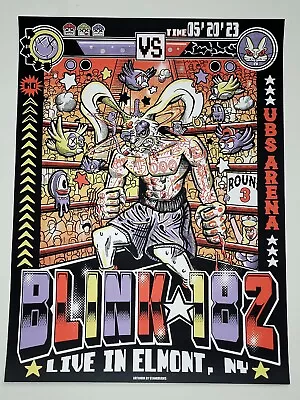 Blink 182 Poster ELMONT NY AP Signed Num X/50 5/20 2023 Belmont Print New York • $199.99
