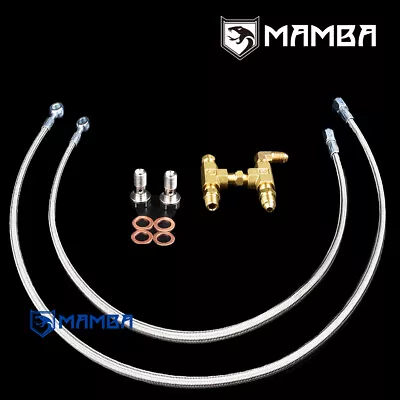 Turbo Oil Feed Line For Nissan VQ35DE 350Z G35 W/ Greddy TD05H-18G TD06SL2-20G • $150.54