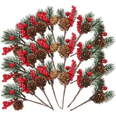 Christmas Garland Berry Picks - 10 Pcs Floral Decorations • $8.88