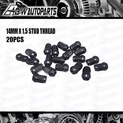 For Holden Commodore VE VF Black Wheel Nuts 14mmx1.5 20PCS/PACK • $35.85