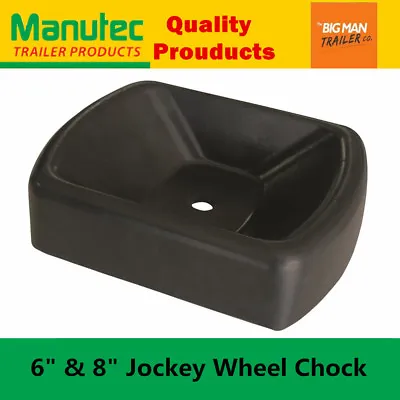 Manutec Jockey Wheels Chock For 6  & 8  Wheel Rubber Holder Pad UB • $18