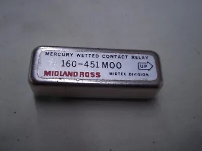 Midland Ross Mercury Wetted Contact Relay 160-451moo • $5