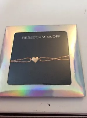 $38 Rebecca Minkoff Rose Gold Tone Heart  Bracelet  RM31 • $30.50