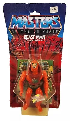 MOTU Beast Man Masters Of The Universe W Card Vintage 1982 Read Description  • $305