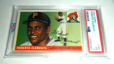 1955 Topps ROBERTO CLEMENTE #164 Pittsburgh Pirate RC Rookie HoF Very Good PSA 3 • $2995