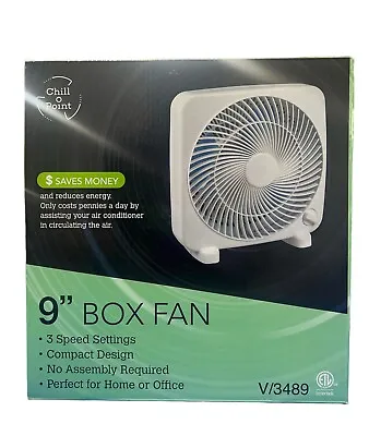 9-inch 3 Speed Box Floor Table Fan For Personal/Home/Office/Kitchen Use V/3489 • $28.99