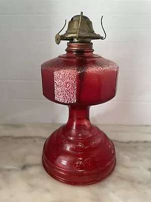 Vintage Ruby Red Oil Lamp Thomaston Connecticut  • $35