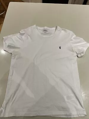 Ralph Lauren T-shirt Small Men’s - White With Blue Horse - Genuine From Flannels • £8