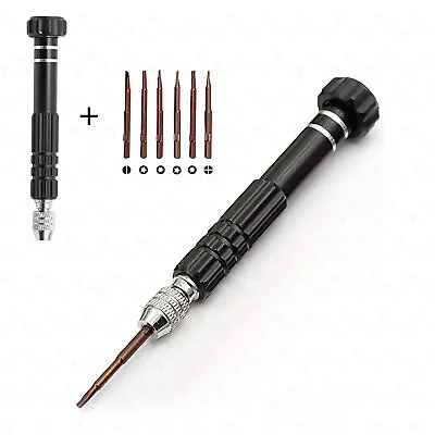 6 In 1 Screwdriver Micro Screw Cellphone Repair Set For Watch IPhone Tool Black • $5.69