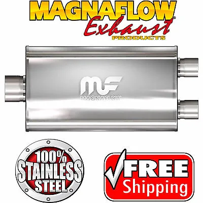 MAGNAFLOW 12588 Muffler Stainless Steel Single 3 Inch Inlet  Dual 2.5 Outlet • $197