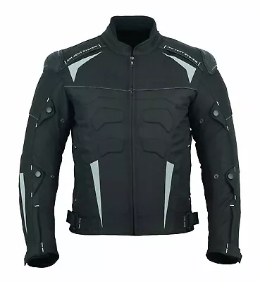 Motorcycle Armored Pro Cordura Waterproof Jacket Black With 7 Armor Cj-9434 • $90.90