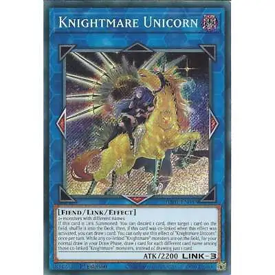 RA01-EN043 Knightmare Unicorn (Alt Art) : Secret Rare : 1st Edition : YuGiOh TCG • £2.50