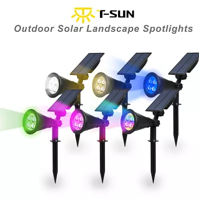 Outdoor Solar Powered LED Spot Lights Landscape Stake Light Lawn Garden Lamp UK • £14.99