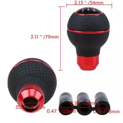 5 Speed (leather+aluminum) Manual Car Gear Stick Shifter Lever Gear Shift Knob • $14.23