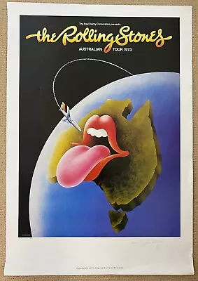 Rolling Stones 1973 Australian Tour Poster Ltd Ed Signed By Artist Reissue Rare • $49.88