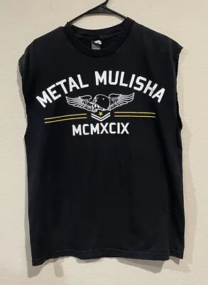 Vintage Metal Mulisha Cut Off Shirt Mens Large Skull Helmet Grunge Skate Y2K • $19.99