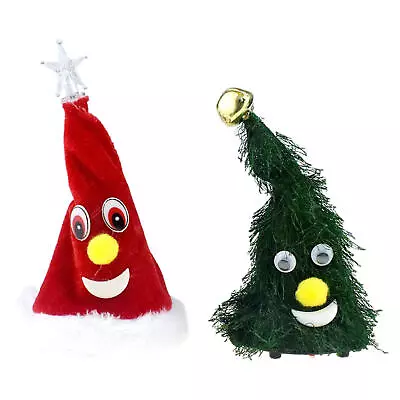 Singing Christmas Tree Electric Animated Music Christmas Hat & Tree Toys Gifts • £8.92