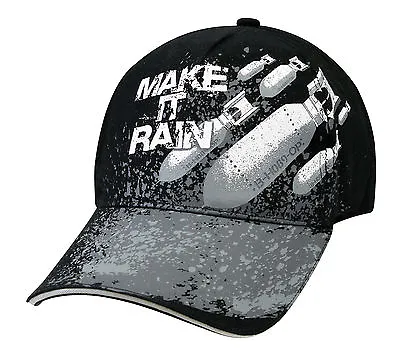 Deluxe Low Pro 'Make It Rain' Cap Hat - Black - Military Bombs • $14.99
