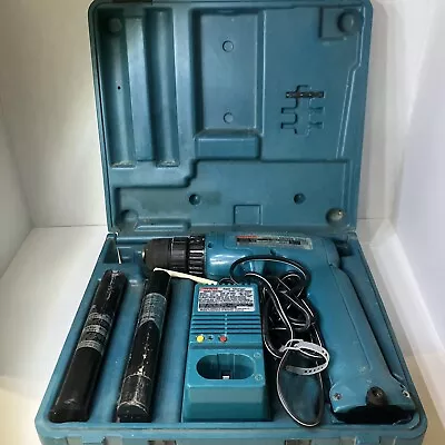 Makita 6095d Drill With Fast Charger Hard Case And 2 Inoperable Batteries • $31