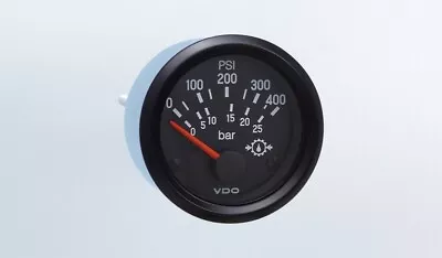 VDO Gauge Marine Transmission Oil Pressure PRESS 400PSI CIB 2  / 52mm 350-913B • $58.99