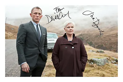 Daniel Craig & Judi Dench James Bond Signed A4 Photo Print Autograph 007 Dame • £6.99