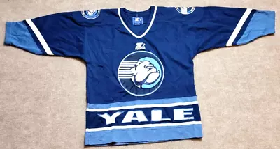 Vtg Yale New Haven Bulldogs Jersey Starter Hockey Jersey Away Size S/m • $94.87