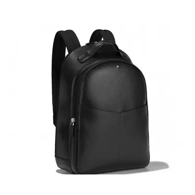 Montblanc Sartorial Black Leather Small 2 Compartment Backpack #130100 • $1075.95