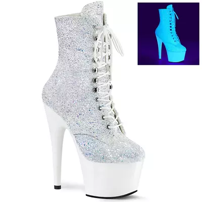 Pleaser Adore-1020LG Exotic Pole Dancer Stripper Sexy White Platform Boots • $195