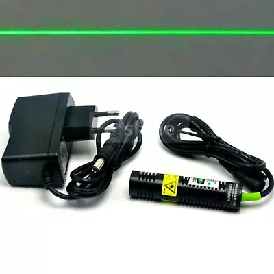 18x75mm Line Green Laser Lights 532nm 30mw Laser Module Positioning W/5V Adapter • £29.76