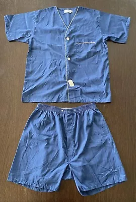 Vintage Short Sleeve Two Piece Pajama Set 60s New Old Stock NOS Medium Diplomat • $29.99
