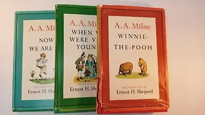 $75 • Buy A. A. Milne- Book Lot 3. Winnie The Pooh, When We Very Young And Now We Are Six 