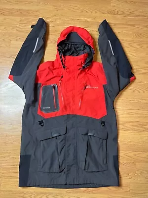 Cabelas Jacket Mens Large Red Guide Wear Fishing Fisherman Waterproof • $75