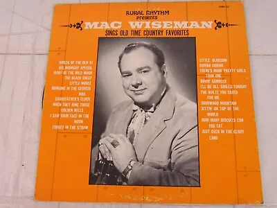 Mac Wiseman Sings Old Time Country Favorites Vinyl Record LP • $4.49