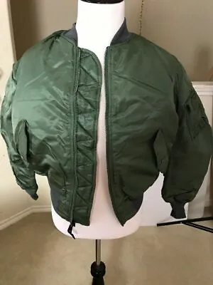 USAF MA-1 Green Flight Jacket By Greenbrier Mnfg Vintage New Made In USA • $129