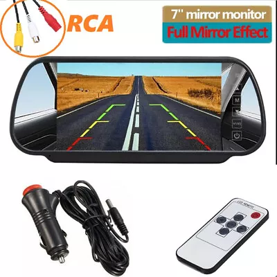 Tft Lcd 7  Car Screen Mirror Reversing / Rear View 800 X480 Backup Monitor Us • $29.69